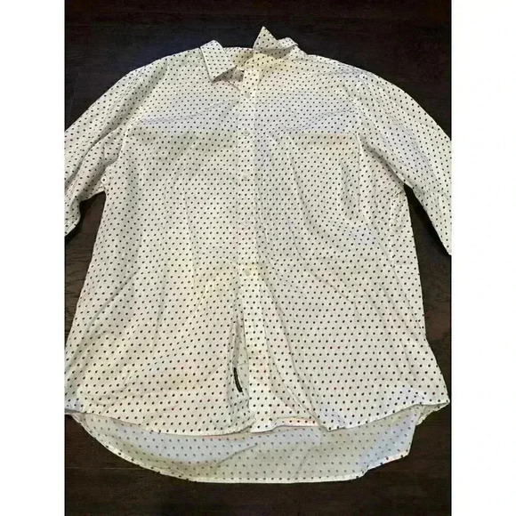 Michael Kors Men's Stretch Mini Tossed Mk Logo button up dr - Picture 2 of 3